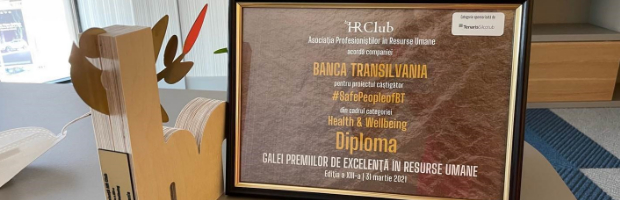 Banca Transilvania, premiata pentru sustinerea angajatilor in contextul pandemiei 